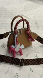 کیف دستی دوشی فانتزی دخترانه هرمس نیم گرد مینی | 106 - Image 10