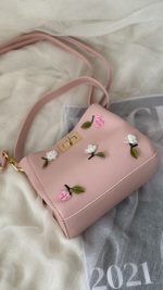 کیف دستی دوشی گل گلی لیمویی | 847 - Image 5