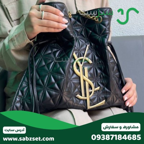 YSL دو حالته های کپی مشکی گلدوزی